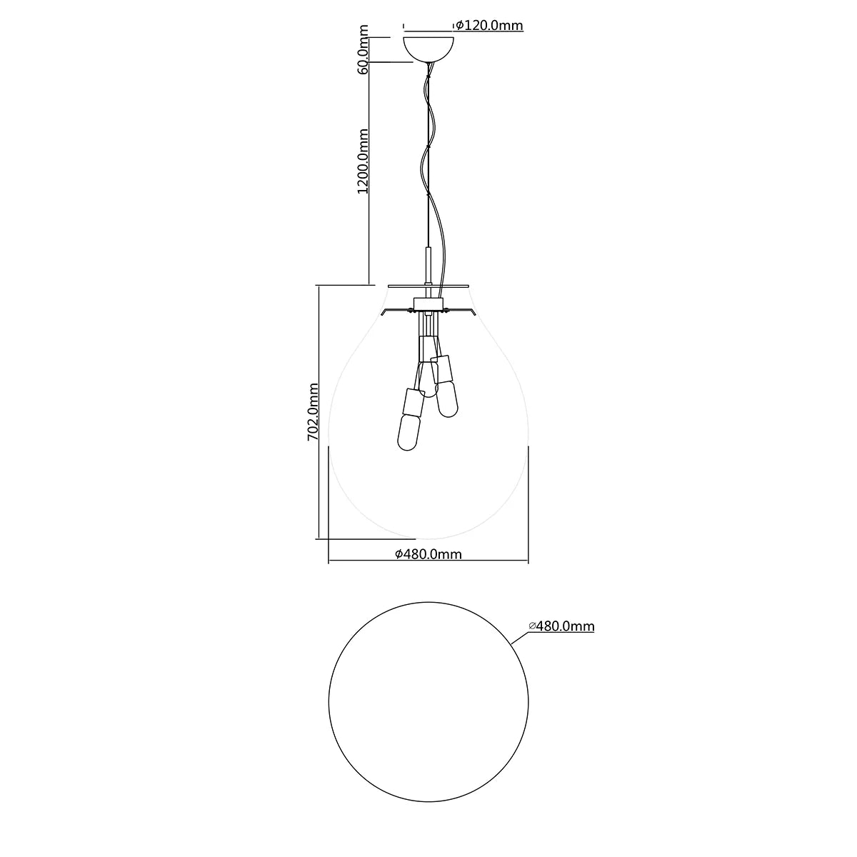 Faneurope Azuma E27 pendant luminaire