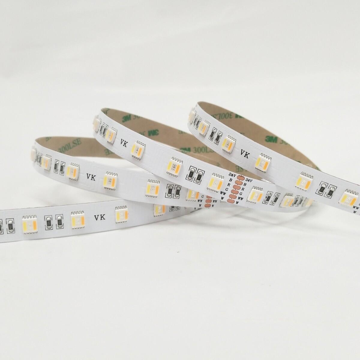 RGB+CCT LED Strip 24V 18W/m CRI90 IP20 2400K–6000K (5m)