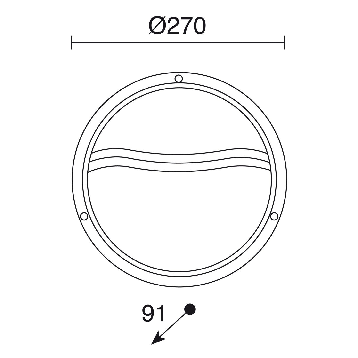 Cristher Plaff round hood E27 přisazené svítidlo bílé