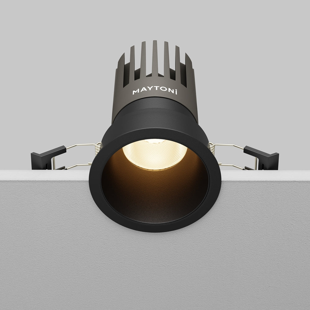 Maytoni Dip LED 50° recessed circular light black