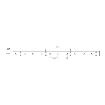 12V LED Strip Light, CRI80, IP55, 6000K (5m)