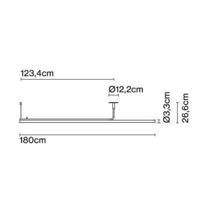 Marset Ambrosia Pro LED RSC 120/180 linear pendant light