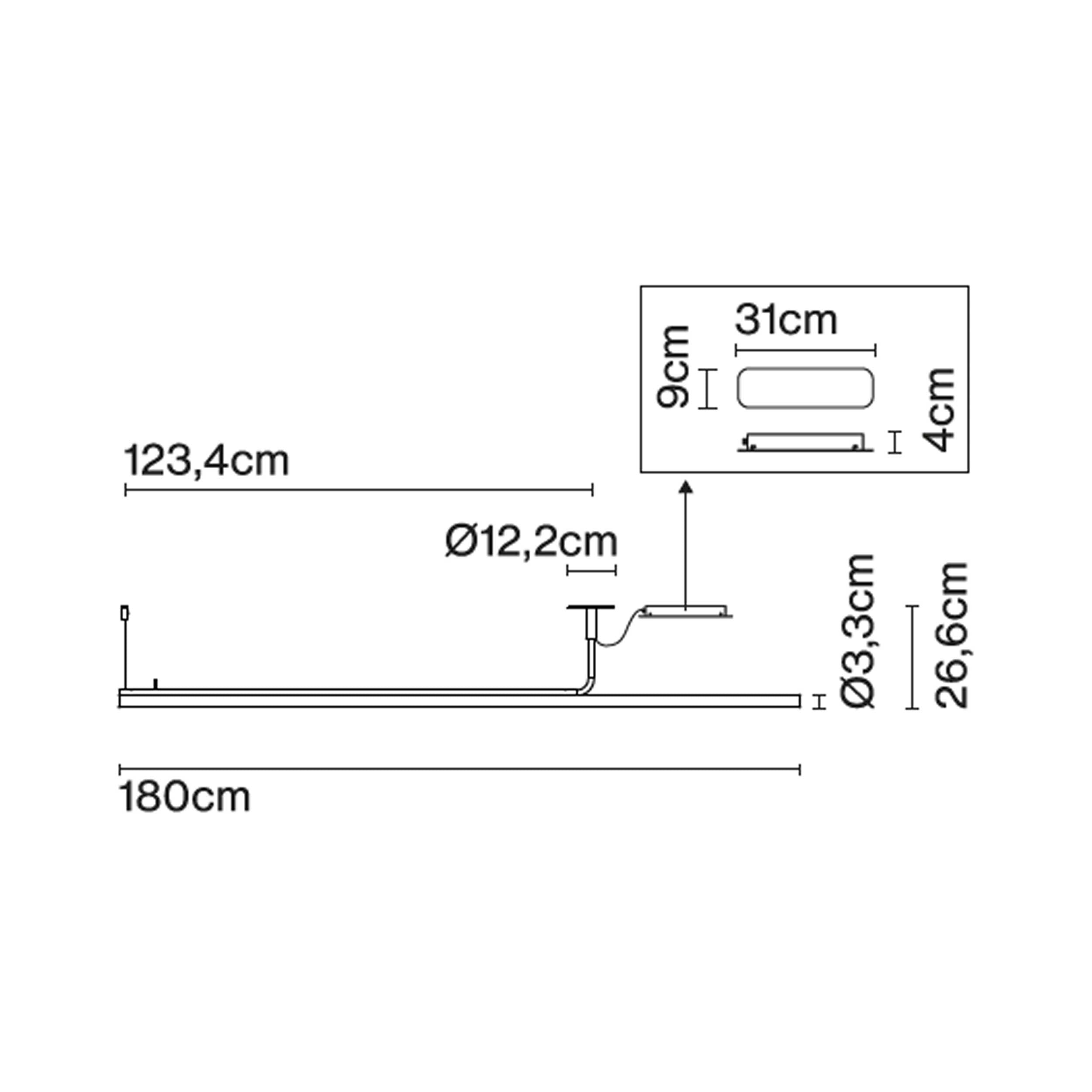 Marset Ambrosia Pro LED 120/180 linear pendant light
