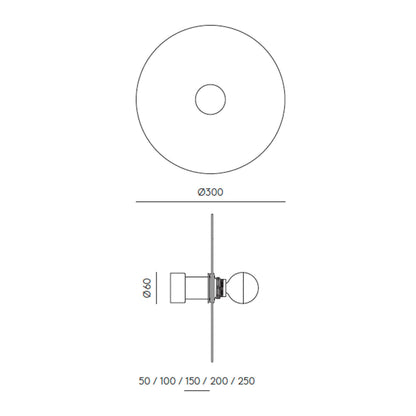 Aromas Nold E27 glass wall light
