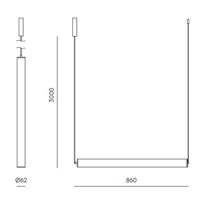 Aromas Tube LED pendant light