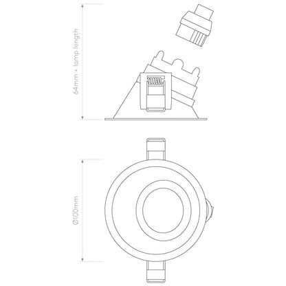Astro Minima Slimline fixní požárně odolné svítidlo IP65