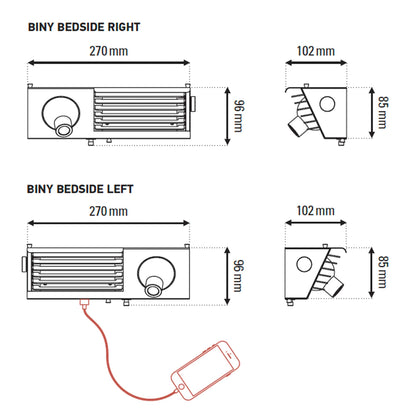DCW éditions Biny LED wall lamp for bed