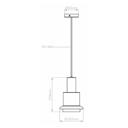 DCW éditions Chaumont S E27 pendant luminaire