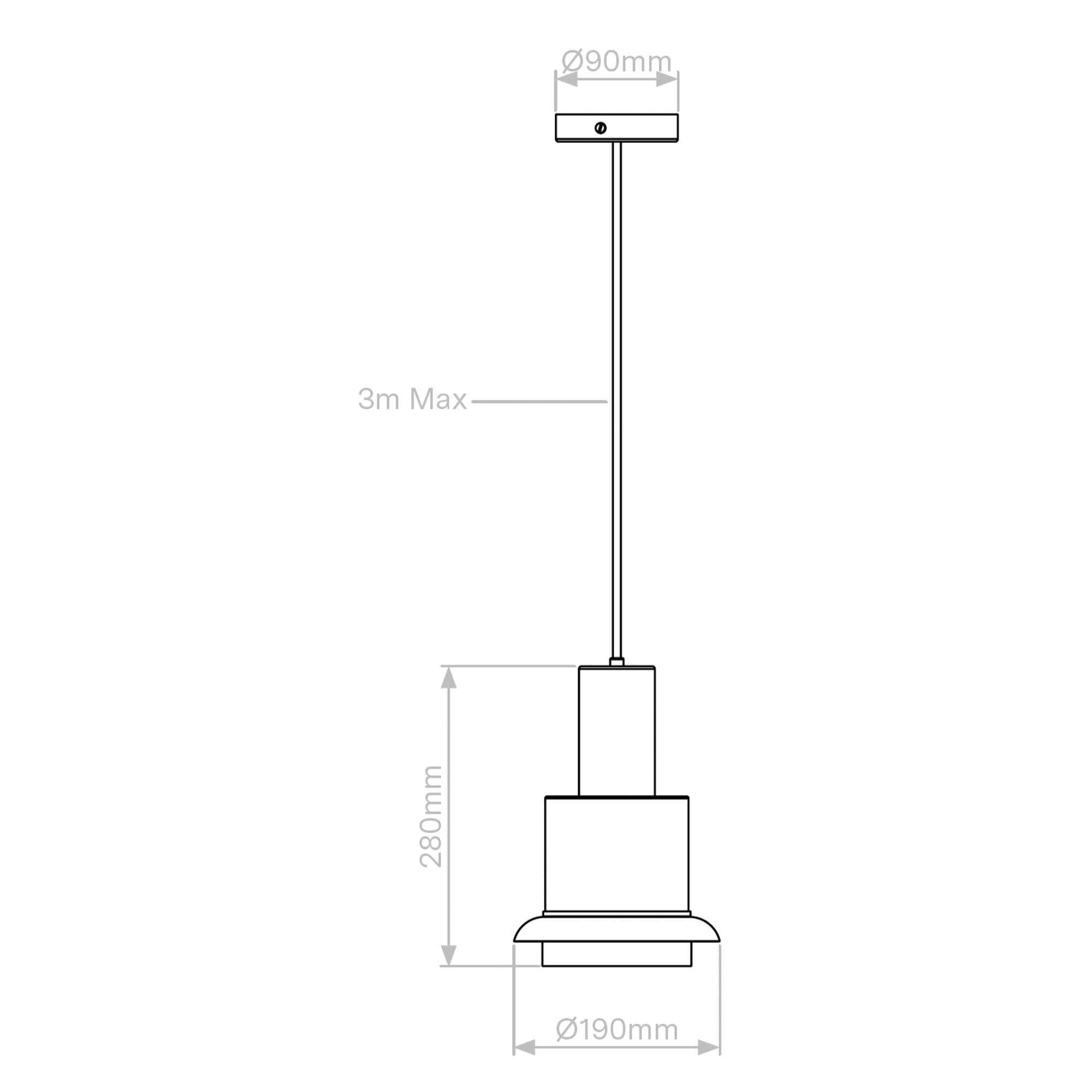 DCW éditions Chaumont L E27 pendant luminaire