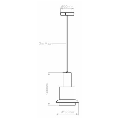 DCW éditions Chaumont L E27 pendant luminaire