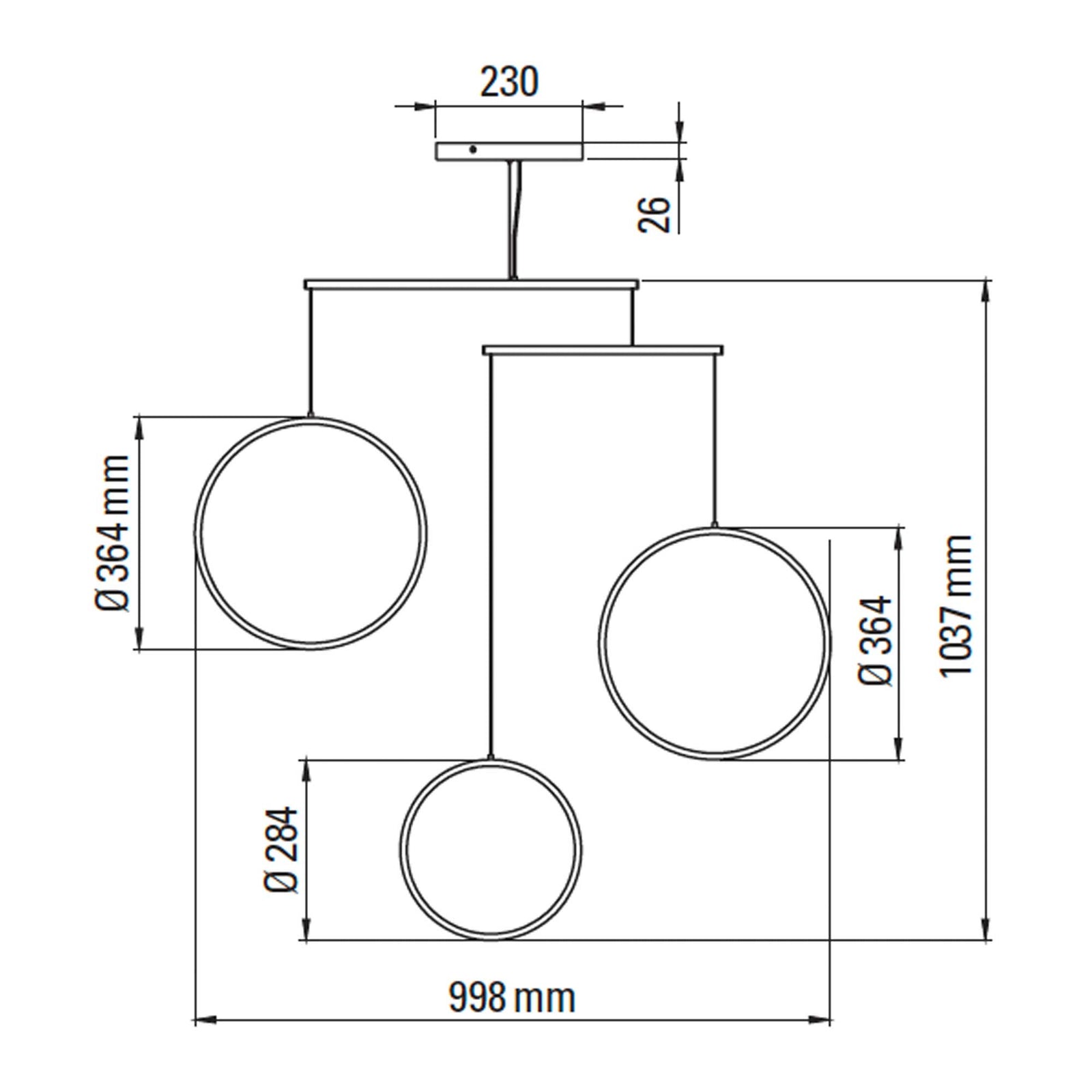 DCW éditions Focus LED pendant luminaire