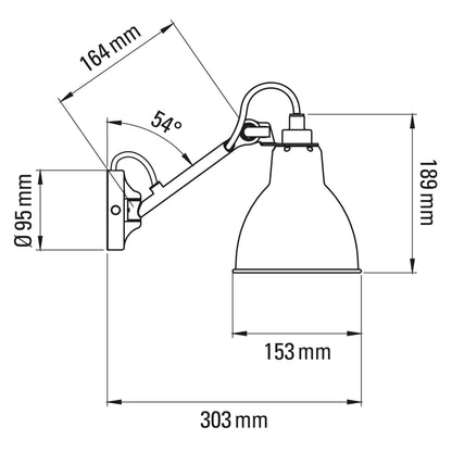 DCW éditions Lampe Gras N°104 E27 bedside lamp