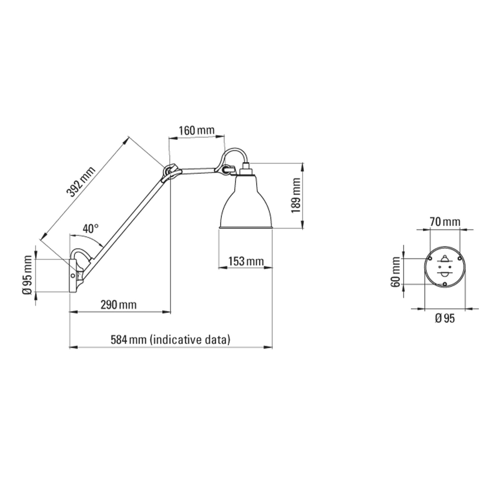 DCW éditions Lampe Gras N°122 E27 bathroom light IP44