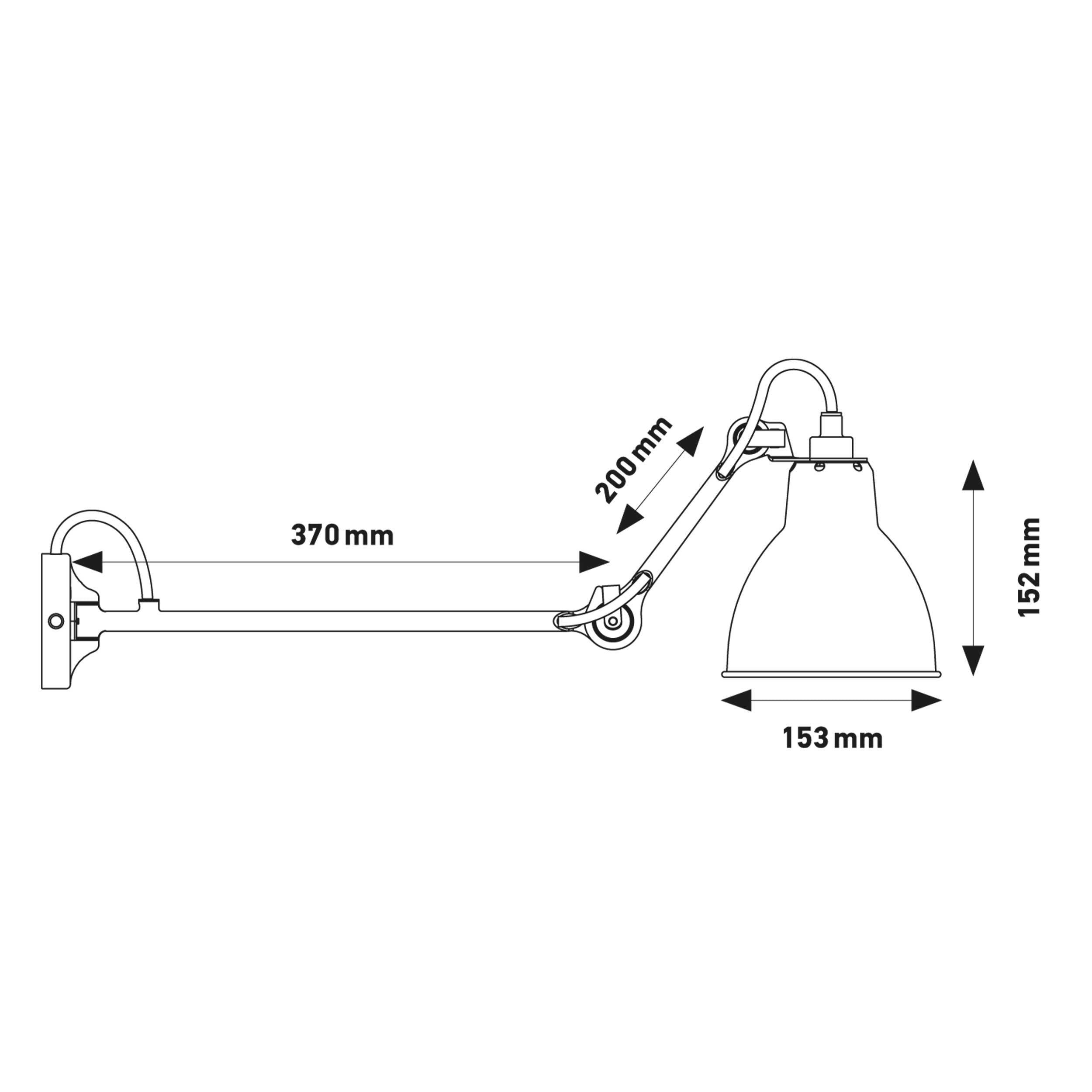 DCW éditions Lampe Gras N°204 L40 E27 wall lamp