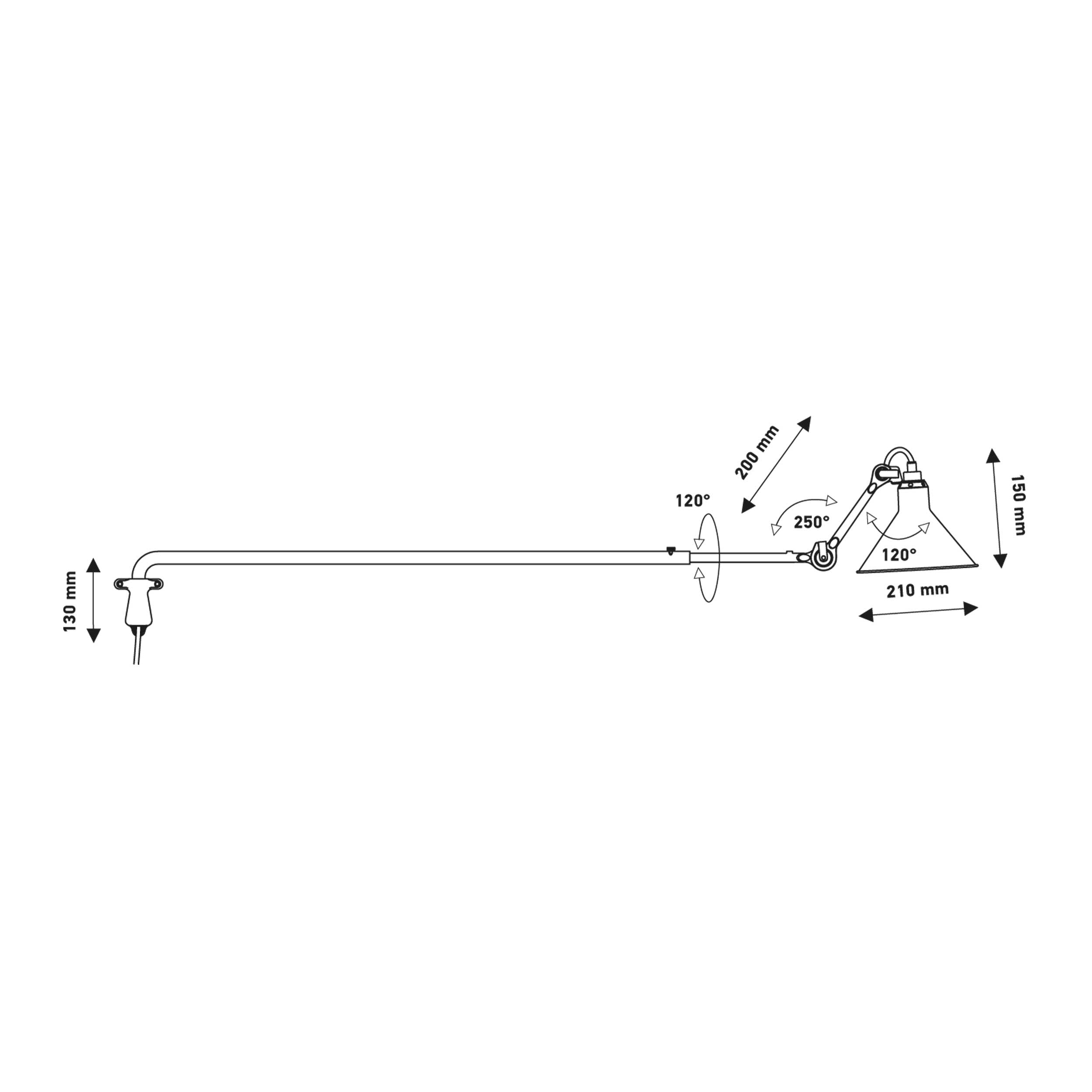 DCW éditions Lampe Gras N°213 E14 wall lamp