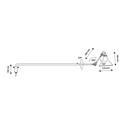 DCW éditions Lampe Gras N°213 E14 wall lamp