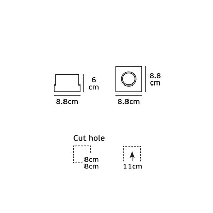VK Light Nana GU10 Adjustable Recessed Spot light Square