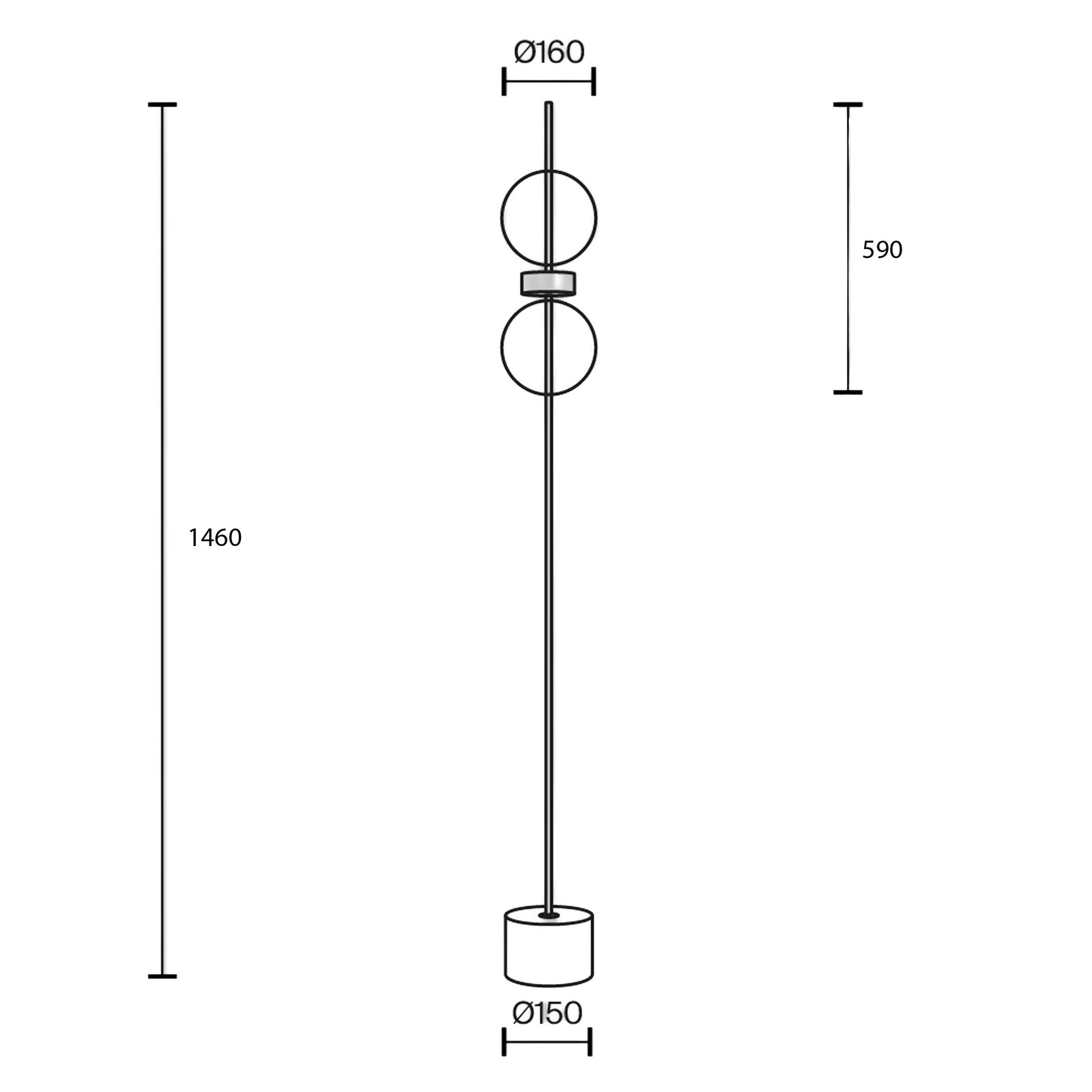 Maytoni Double Moon LED floor light