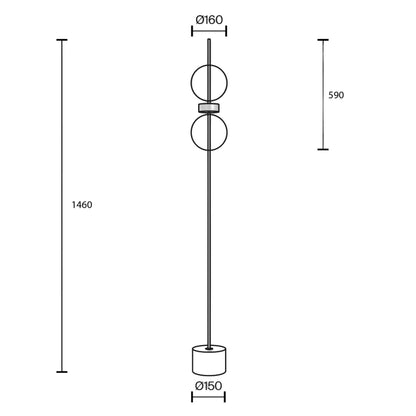 Maytoni Double Moon LED floor light