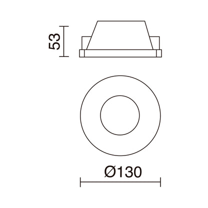 Indeluz Trimless Len Round M GU10 recessed luminaire