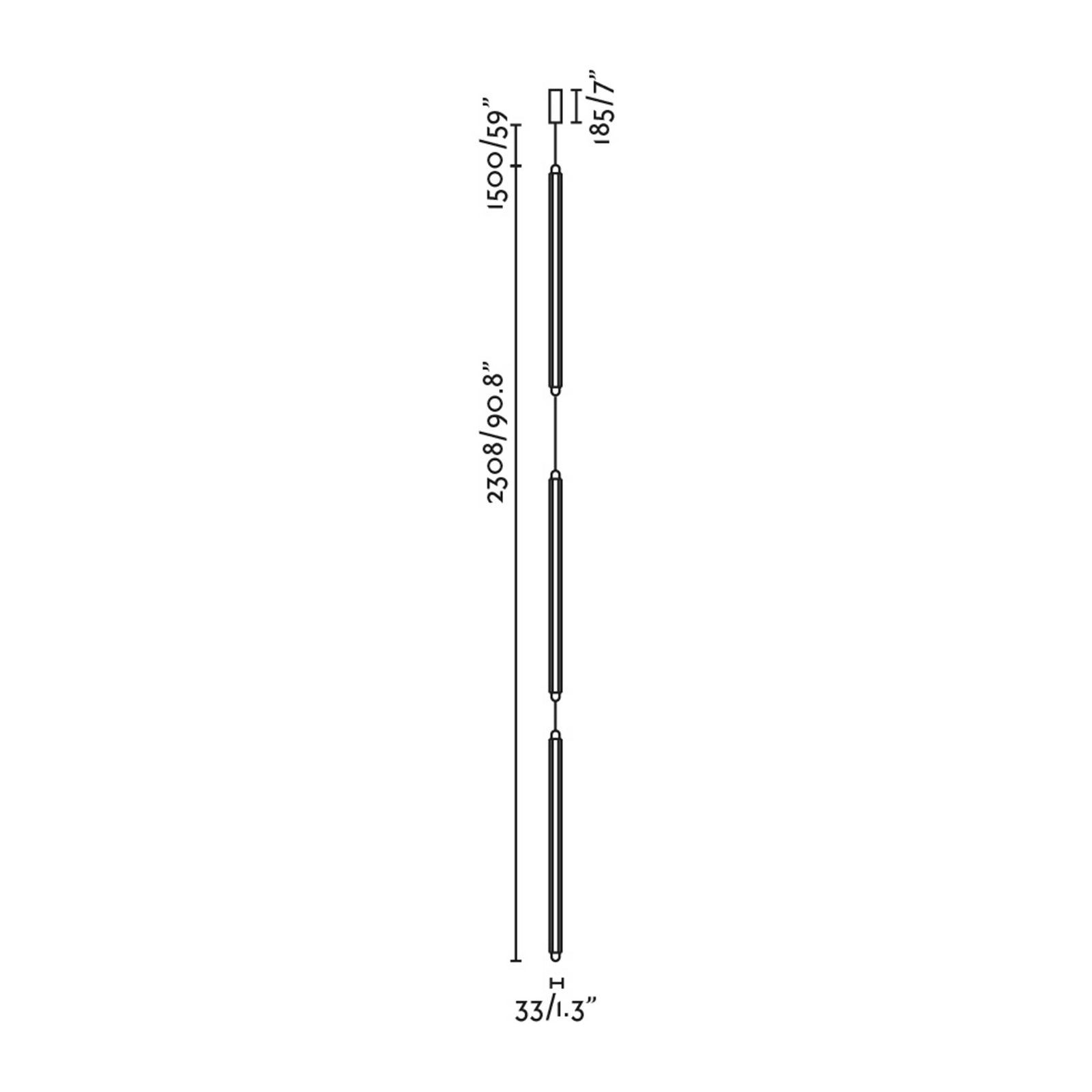 Faro Lumina 600 LED 3L pendant light vertical