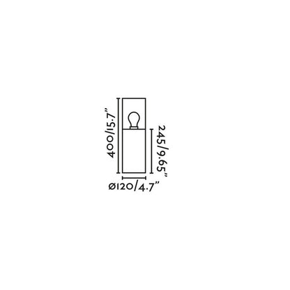 Faro Kila E27 column exterior light IP65