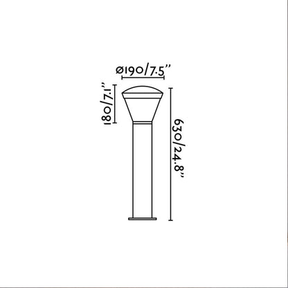 Faro Shelby LED column exterior light IP54
