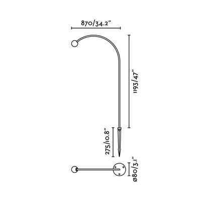 Faro Cuca LED column exterior arc light IP65 220-240V