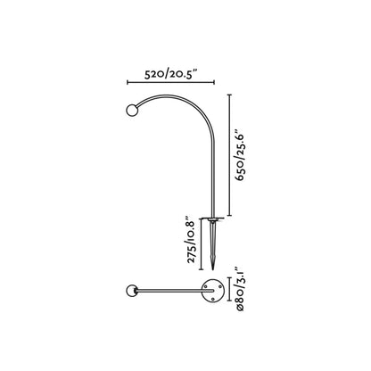 Faro Cuca LED column exterior arc light IP65 220-240V