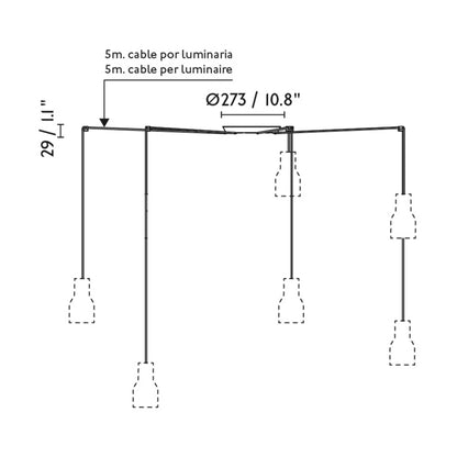 Faro Kombo 400 E27 závěsné svítidlo
