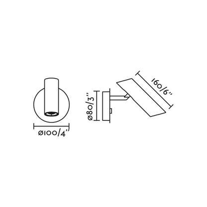 Faro Leo LED wall light for bed