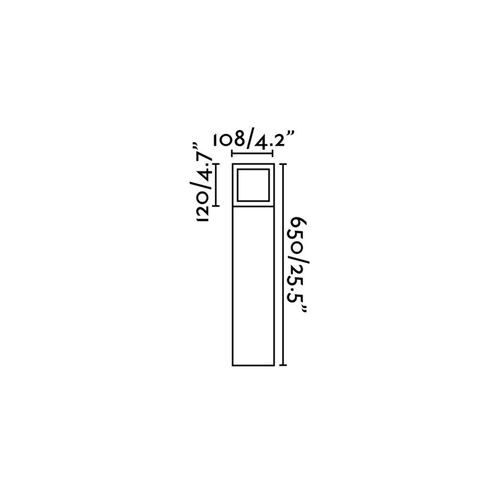 Faro Onze E27 pillar exterior light IP54