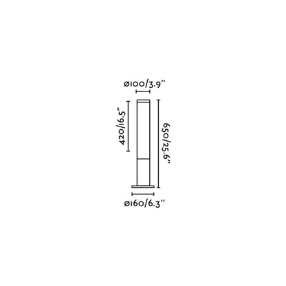 Faro Tura LED column exterior light IP65