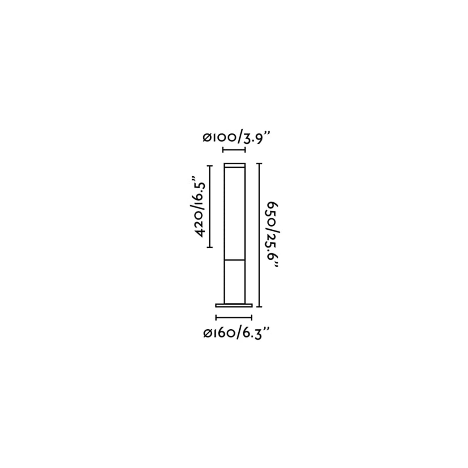 Faro Tura LED column exterior light IP65