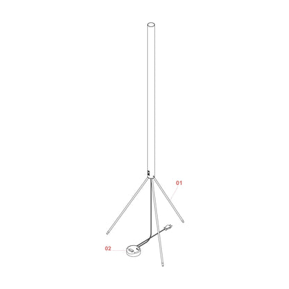 Flos Luminator E27 ikonická stojací lampa
