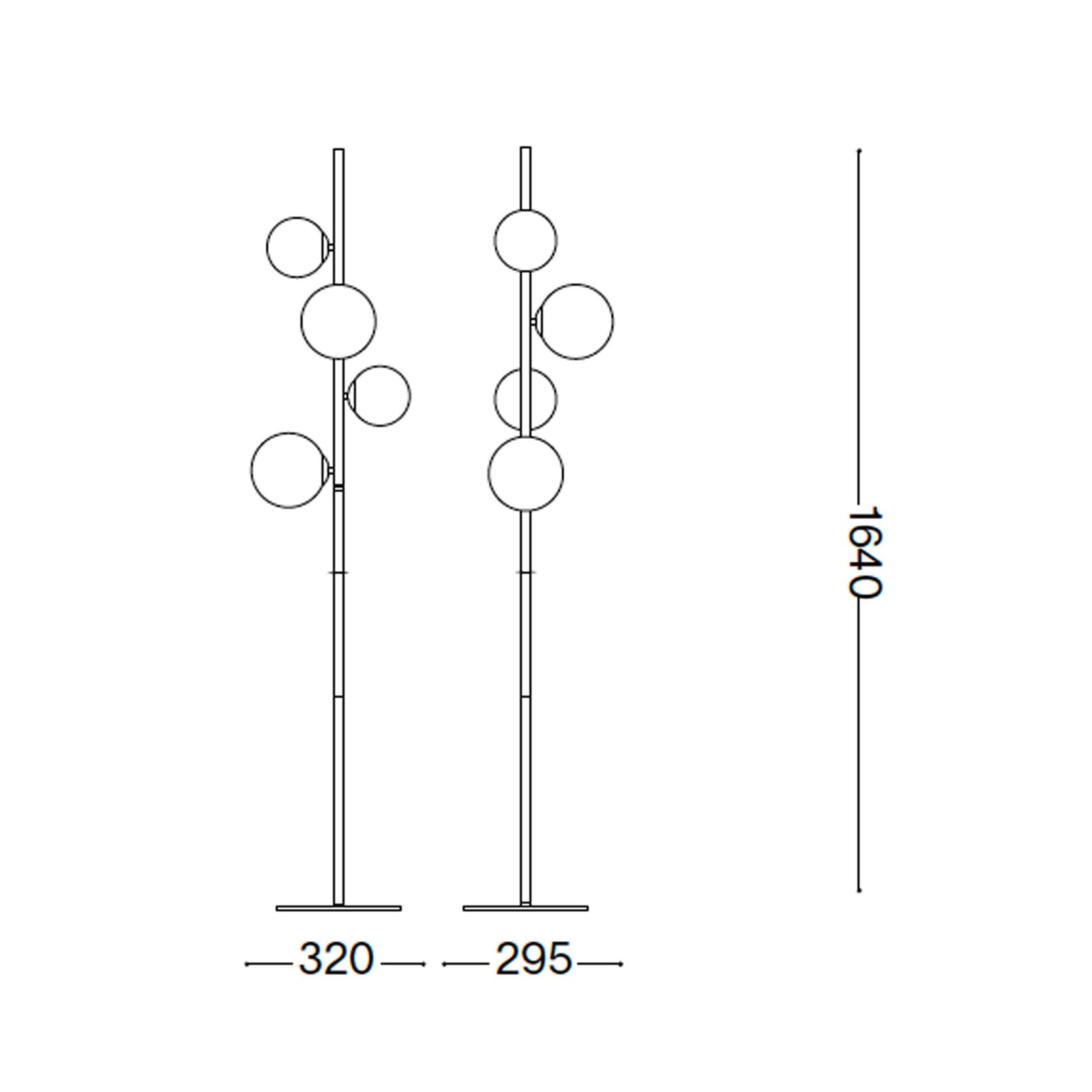 Ideal lux Perlage G9 floor lamp
