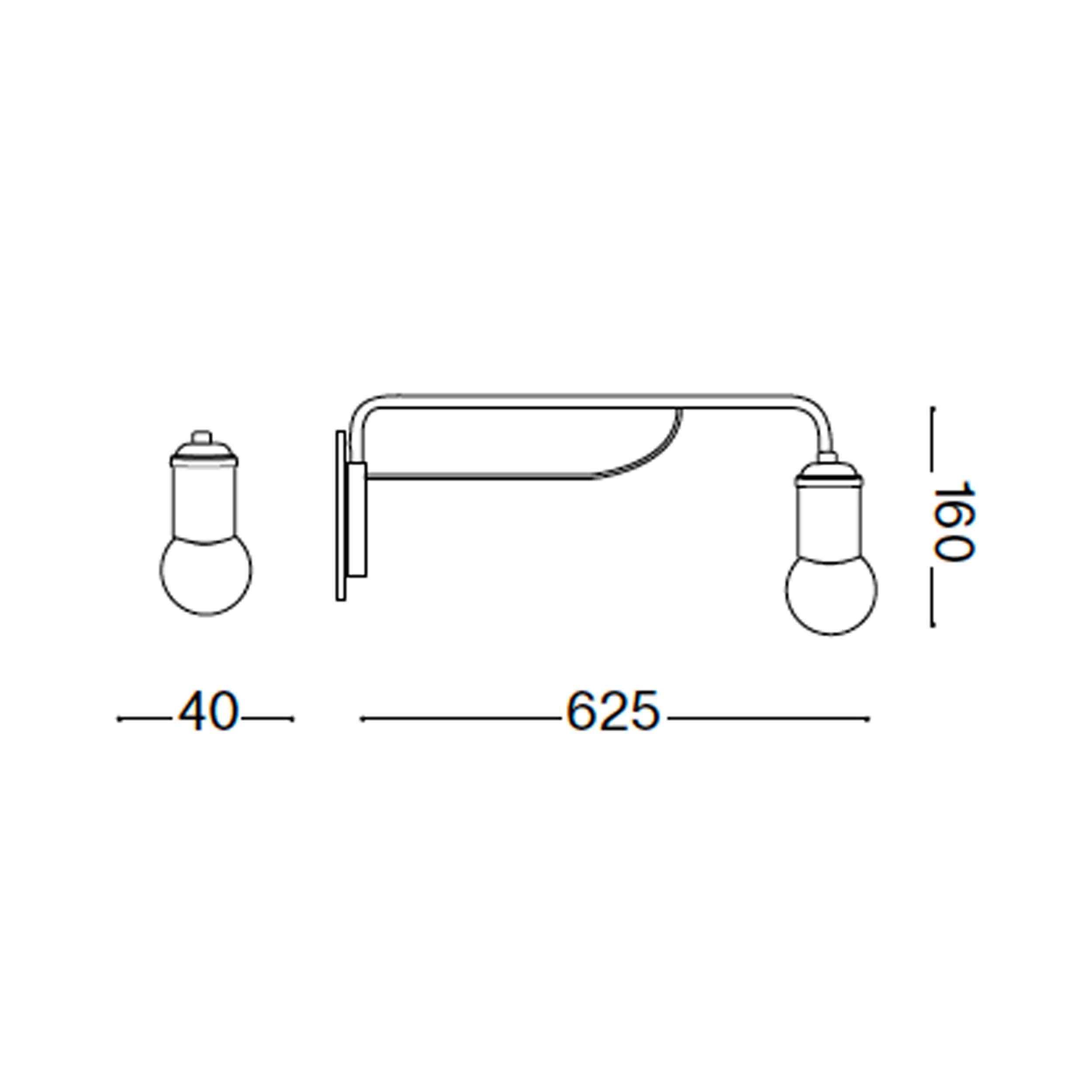 Ideal lux Triumph E27 wall lamp
