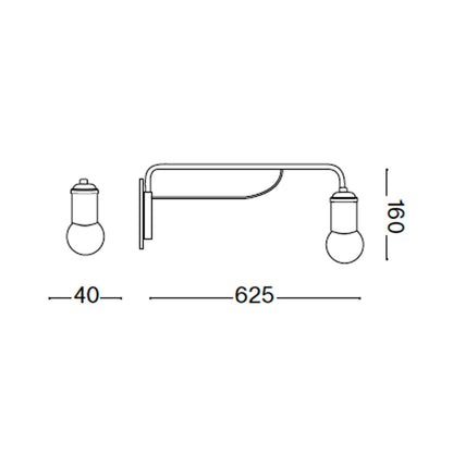 Ideal lux Triumph E27 wall lamp