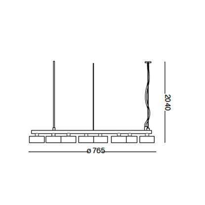 Ideal lux Minor GX53 round pendant luminaire