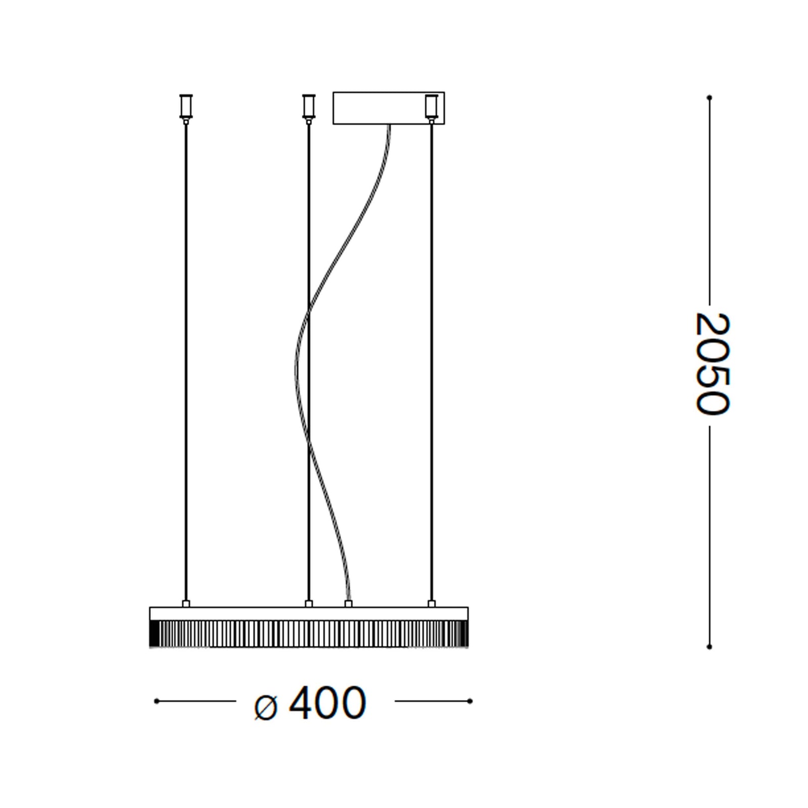 Ideal lux Crown LED round pendant luminaire
