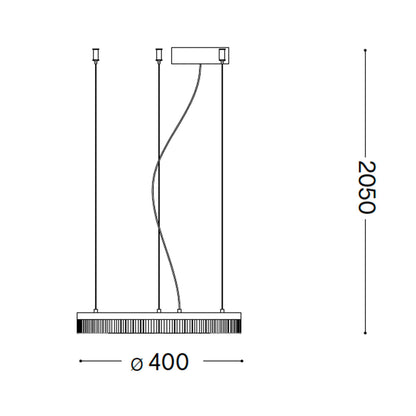 Ideal lux Crown LED round pendant luminaire