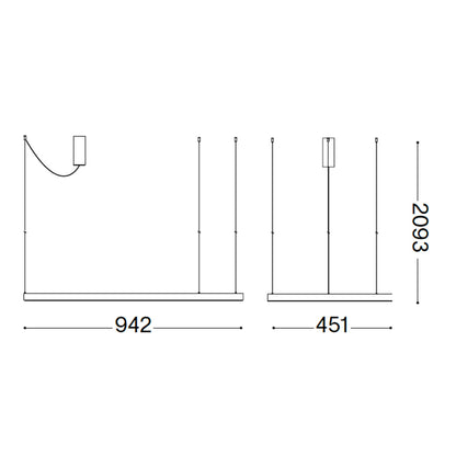 Ideal lux Waves LED pendant light