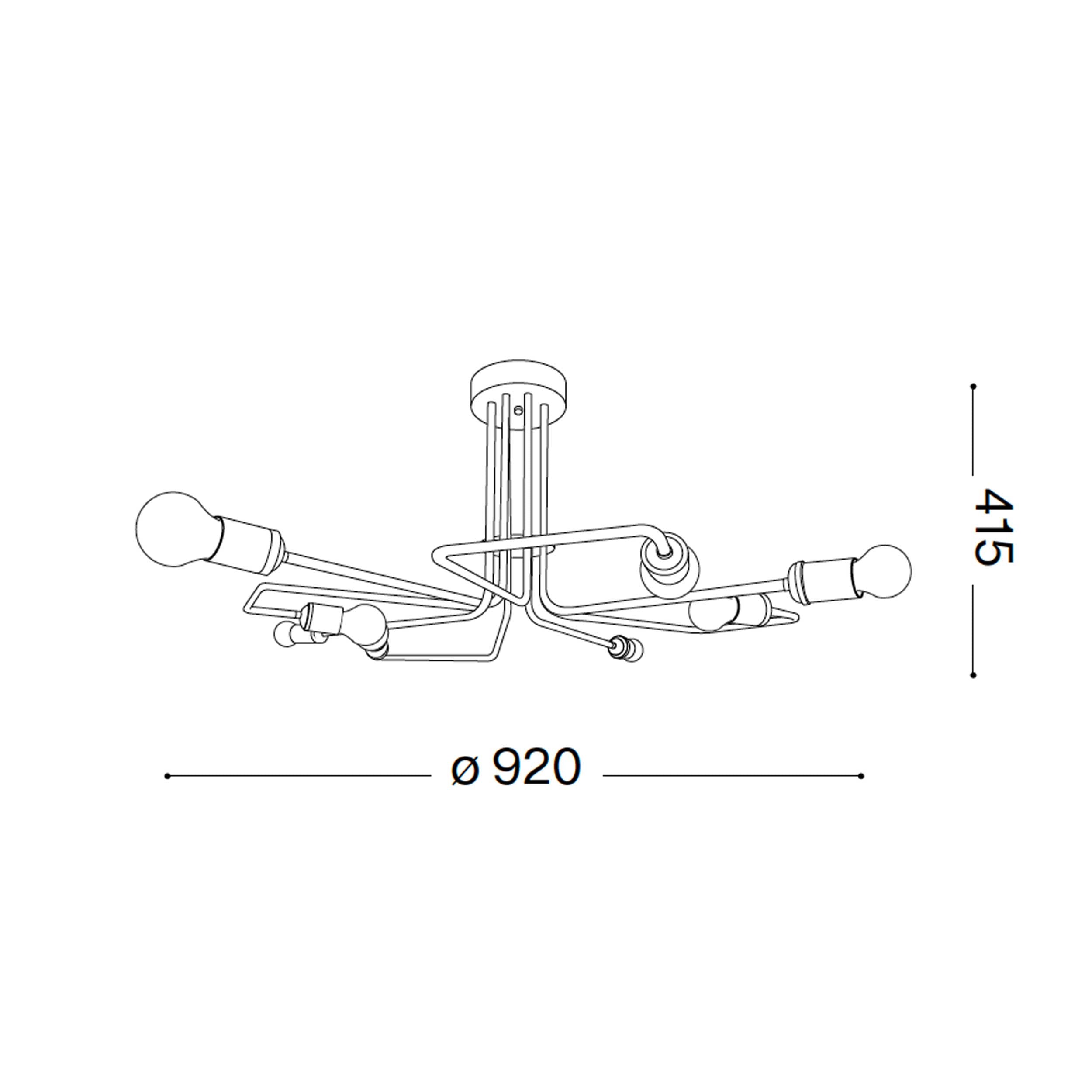 Ideal lux Triumph E27 pendant linear luminaire