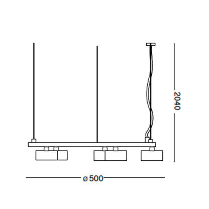 Ideal lux Minor GX53 round pendant luminaire