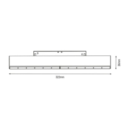 KARIZMA luce Linea Lente LED svítidlo pro 48V lištu černé