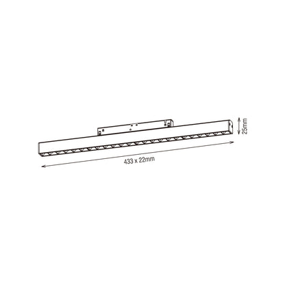 KARIZMA luce Linea Lente LED svítidlo pro 48V lištu bílé