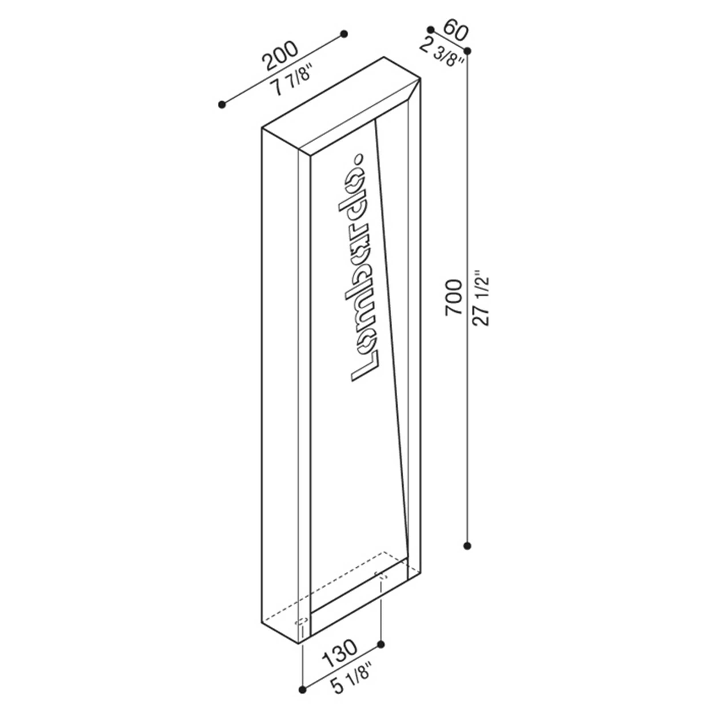 Lombardo Arke FULL Code LED exterior column light IP66 24V