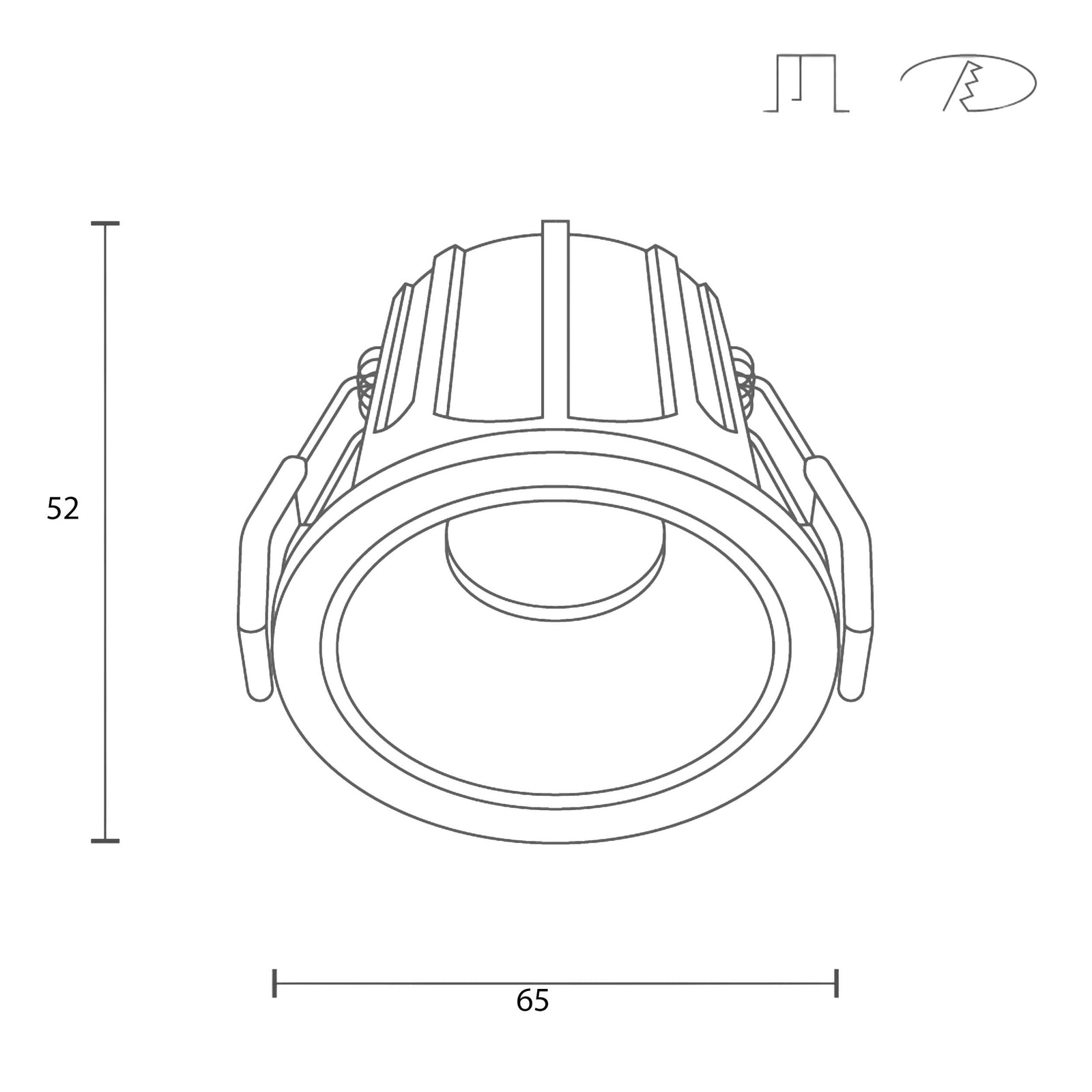 Maytoni Alfa LED 36° recessed circular light white