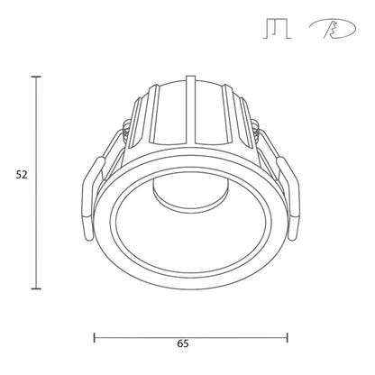 Maytoni Alfa LED 36° recessed circular light white