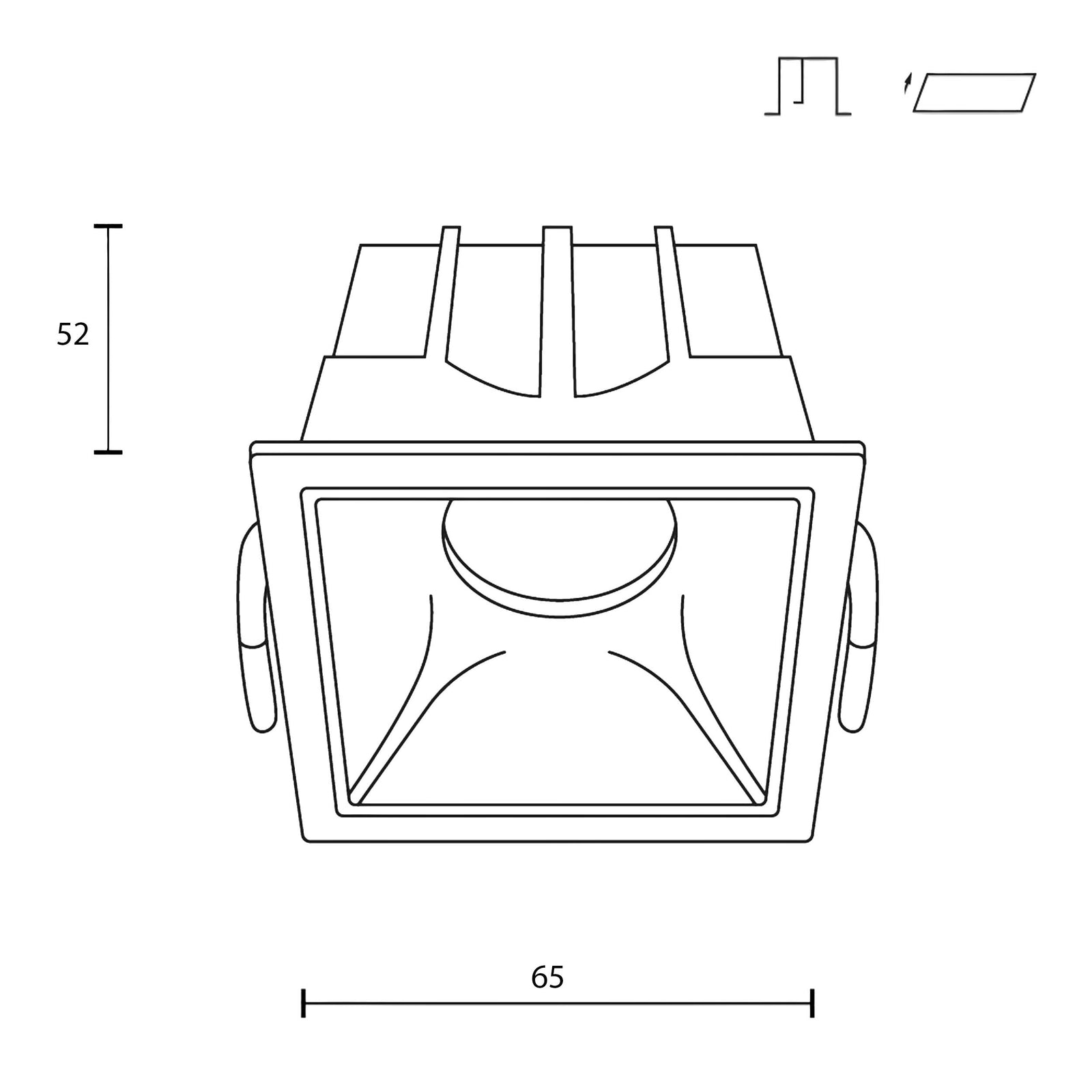 Maytoni Alfa LED 10W 36° recessed square light white